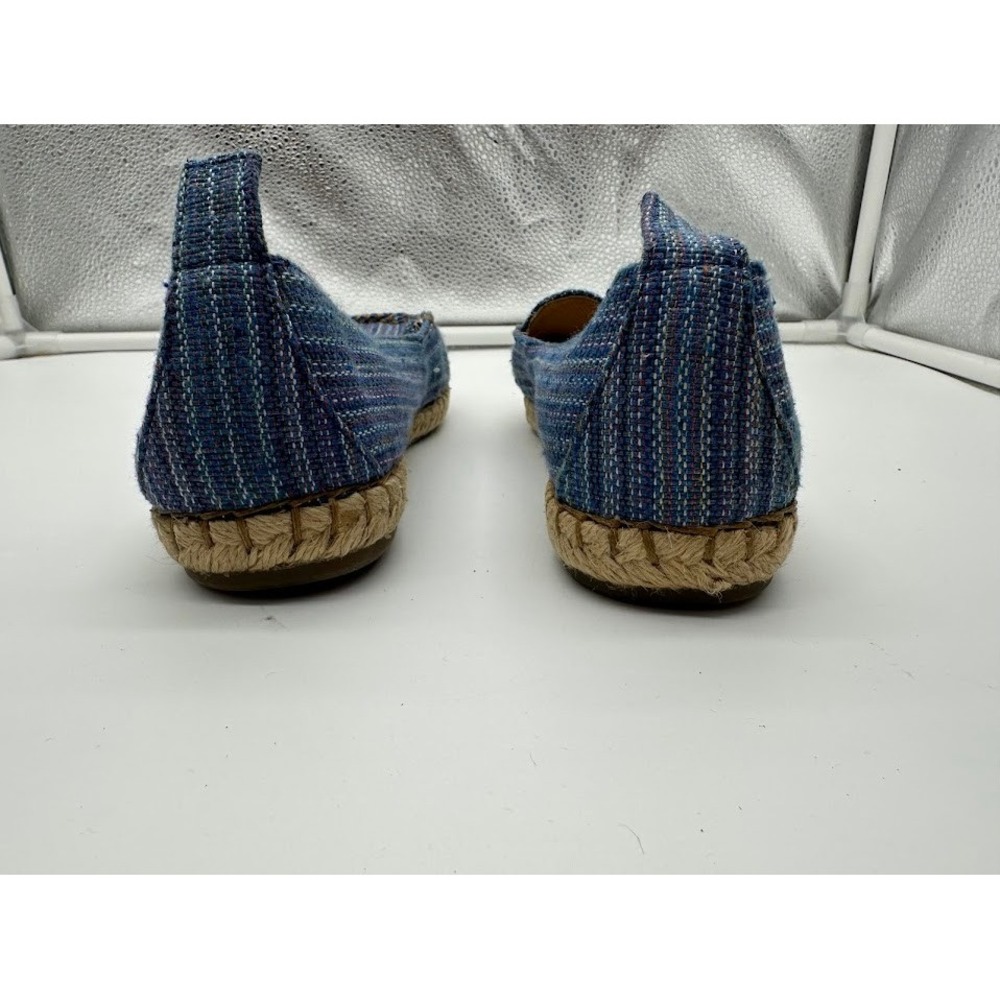 Born Blue Striped Woven Espadrille Flats Womens 6.5 B58004 Handcrafted Slip On - Picture 5 of 7